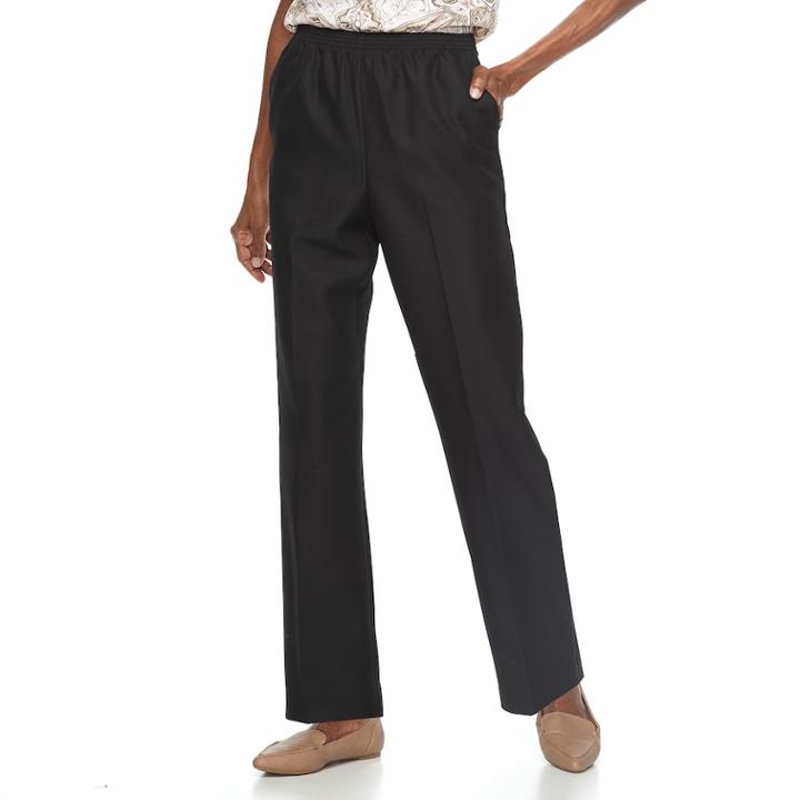 Petite Alfred Dunner Studio Pull-on Pants, Women's, Size: 8p - Short, Black