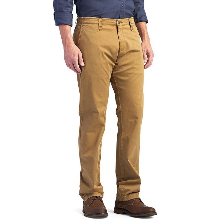 Men's Lee Modern Series Chino Straight-fit Pants, Size: 34x34, Med Brown