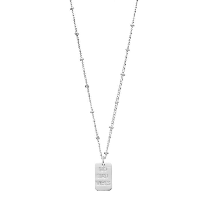Lc Lauren Conrad No Bad Vibes Pendant Necklace, Women's, Silver