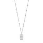 Lc Lauren Conrad No Bad Vibes Pendant Necklace, Women's, Silver