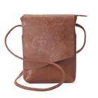 Ili Rfid-blocking Floral Embossed Leather Flap Crossbody Bag, Women's, Brown