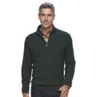 Men's Croft & Barrow&reg; True Comfort Classic-fit Quarter-zip Sweater, Size: Medium, Med Blue