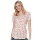 Women's Sonoma Goods For Life&trade; Essential V-neck Tee, Size: Xxl, Med Pink