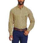 Men's Chaps Classic-fit Patterned Stretch Button-down Shirt, Size: Large, Gold