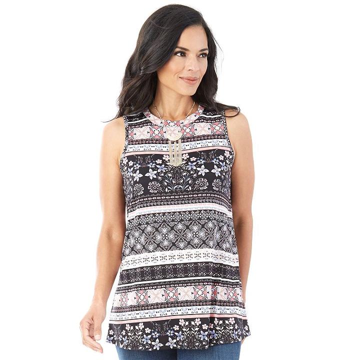 Women's Ab Studio Print Swing Tank, Size: Xlrg Av/rg, Ovrfl Oth