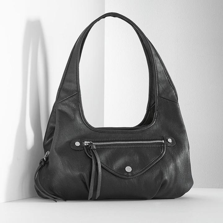 Simply Vera Vera Wang Sidekick Satchel, Women's, Black