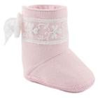 Wee Kids Suede Boot Crib Shoes - Baby Girl, Size: 0, Pink