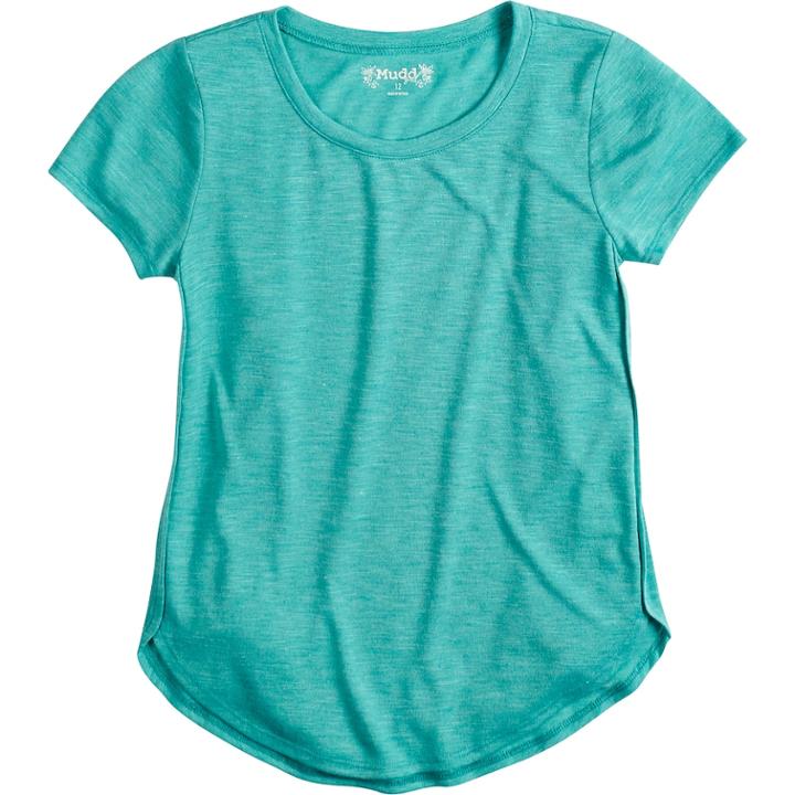 Plus Size Girls 7-16 Mudd&reg; Tulip Hem Tee, Size: 12 1/2, Dark Blue
