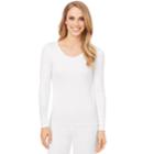 Women's Cuddl Duds Climatesmart V-neck Top, Size: Xs, White