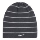 Nike Striped Beanie - Boys, Size: 8-20, Dark Grey