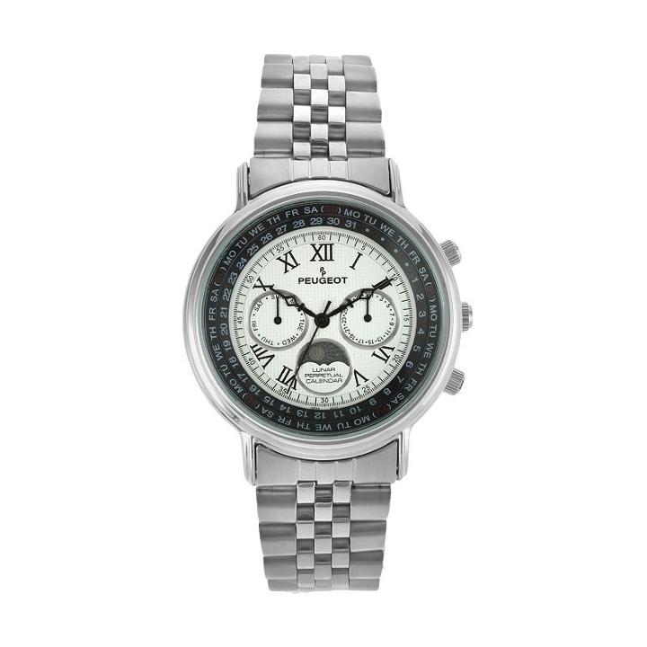 Peugeot Women's Stainless Steel Moon Phase Watch - 7090s, Grey