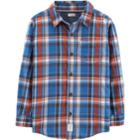 Boys 4-12 Carter's Plaid Button Down Shirt, Size: 10/12, Blue Red Plaid