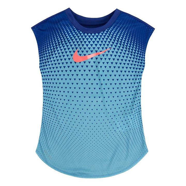 Girls 4-6x Nike Gradient Tee, Girl's, Size: 4, Brt Blue