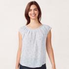 Women's Lc Lauren Conrad Pleated Top, Size: Small, Natural