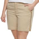 Plus Size Sonoma Goods For Life&trade; Color Chino Shorts, Women's, Size: 24 W, Light Grey