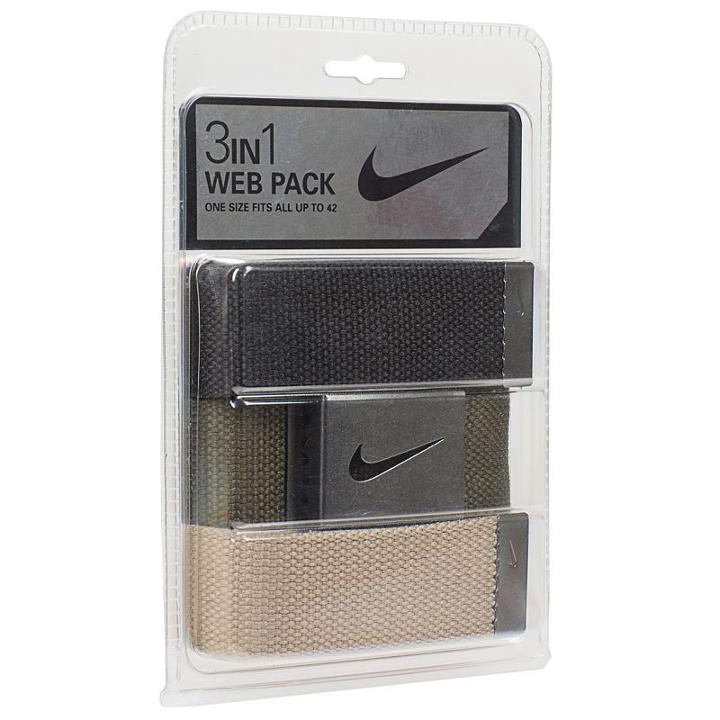 Men's Nike 3-in-1 Golf Web Belt Pack, Beige Over