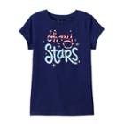 Girls 4-7 Jumping Beans&reg; Patriotic Glitter Tee, Girl's, Size: 6, Purple