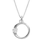 Timeless Sterling Silver Cubic Zirconia Mobius Pendant Necklace, Women's, Size: 18, White