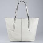Simply Vera Vera Wang Langly Studded Leather Tote, Women's, White