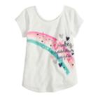 Girls 4-12 Sonoma Goods For Life&trade; Shirttail-hem Graphic Tee, Size: 10, Natural