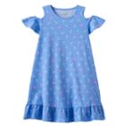 Girls 4-10 Jumping Beans&reg; Ruffled Cold-shoulder Dress, Girl's, Size: 6x, Blue (navy)