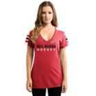 Women's Majestic Detroit Red Wings Goal Cage Tee, Size: Large, Med Red