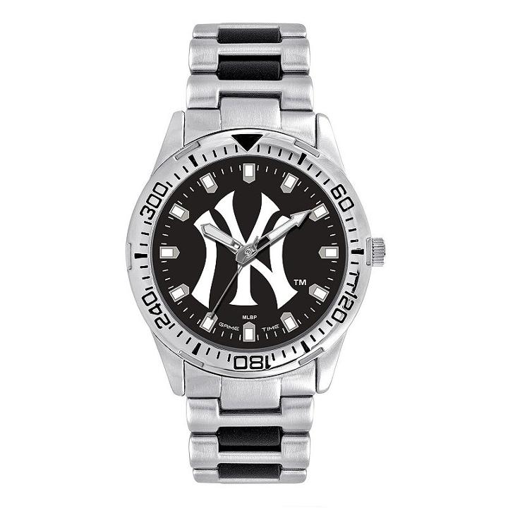 Men's Game Time New York Yankees Heavy Hitter Watch, Silver