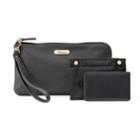 Buxton Rfid-blocking Phone Charging L-zip Wristlet, Women's, Black