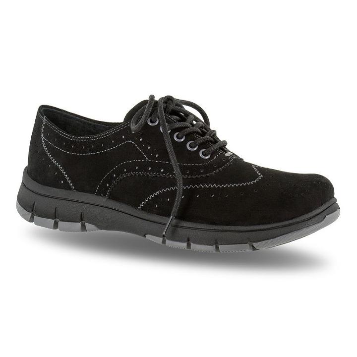 Easy Street Lucky Women's Wingtip Shoes, Size: 9 N, Grey (charcoal)
