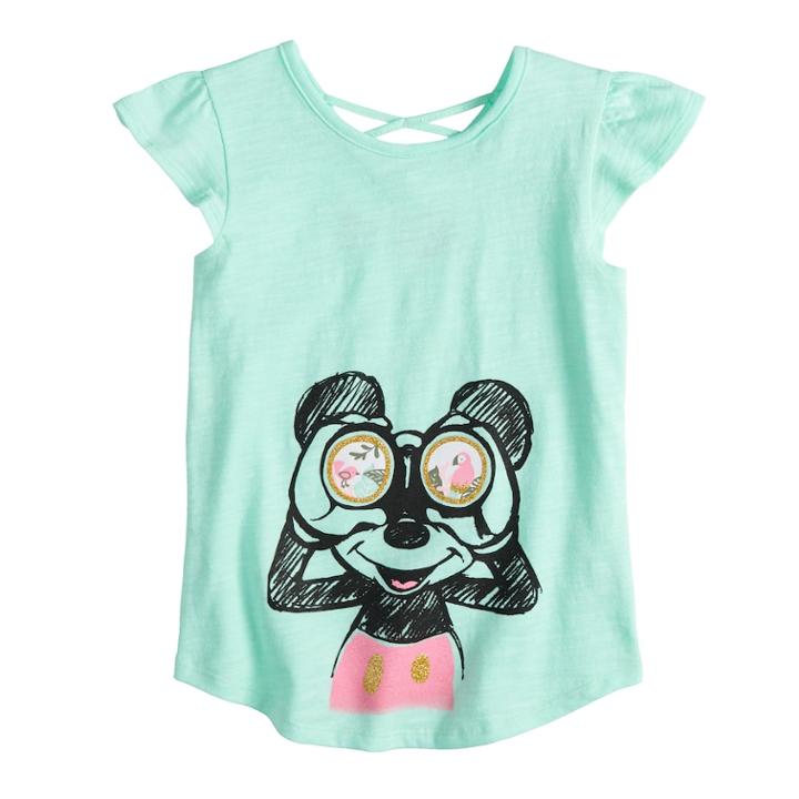 Disney's Mickey Mouse Girls 4-10 Mickey Binoculars X-back Graphic Tee By Jumping Beans&reg;, Size: 7, Light Blue
