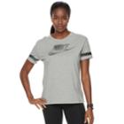 Women's Nike Swoosh Short Sleeve Graphic Tee, Size: Small, Grey
