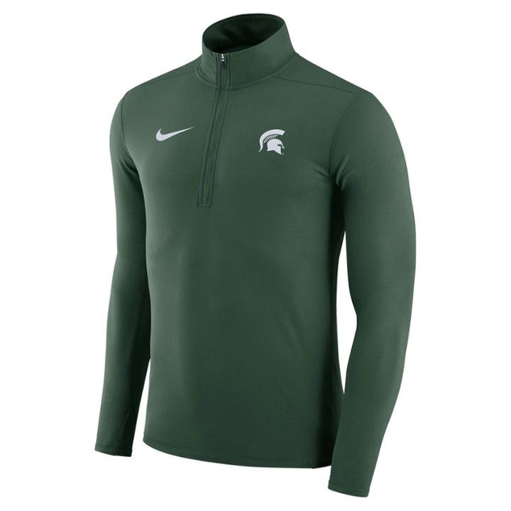 Men's Nike Michigan State Spartans Dri-fit Element Pullover, Size: Large, Green