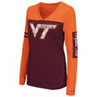 Women's Campus Heritage Virginia Tech Hokies Distressed Graphic Tee, Size: Large, Med Red