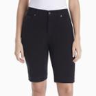 Women's Gloria Vanderbilt Amanda Bermuda Shorts, Size: 16, Black