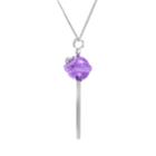 Amore By Simone I. Smith A Sweet Touch Of Hope Platinum Over Silver Crystal Lollipop Pendant, Women's, Size: 18, Purple