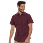 Men's Haggar Classic-fit Tuckless Button-down Shirt, Size: Xxl, Red