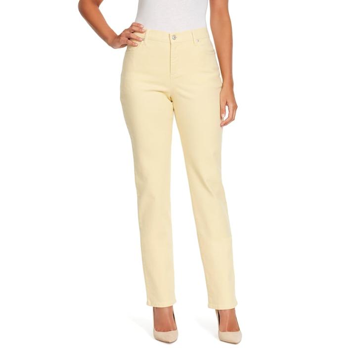 Women's Gloria Vanderbilt Amanda Classic Tapered Jeans, Size: 8 T/l, Med Yellow