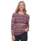 Women's Croft & Barrow&reg; Classic Crewneck Tee, Size: Xl, Med Pink