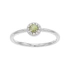 Lc Lauren Conrad 10k White Gold Green Sapphire & Diamond Accent Halo Ring, Women's, Size: 8