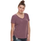 Juniors' Plus Size So&reg; Perfect Tee, Teens, Size: 3xl, Drk Purple