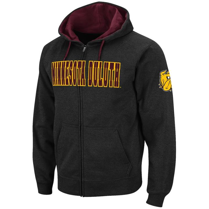 Men's Minnesota - Duluth Bulldogs Full-zip Fleece Hoodie, Size: Small, Grey