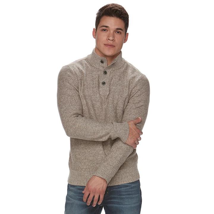Men's Urban Pipeline&reg; Mockneck Sweater, Size: Xl, Silver