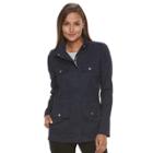 Women's Croft & Barrow&reg; Elastic Waist Utility Jacket, Size: Xl, Blue