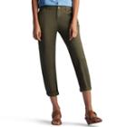 Women's Lee Essential Chino Capris, Size: 14 Avg/reg, Green Oth