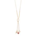 Lc Lauren Conrad Leaf Cluster Pendant Necklace, Women's, Pink