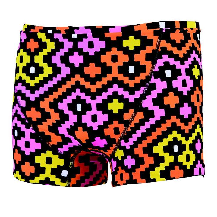 Men's Dolfin Reversible Square-leg Swim Trunks, Size: 32, Pink