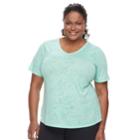 Plus Size Tek Gear&reg; Burnout Tee, Women's, Size: 3xl, Med Green