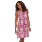 Women's Croft & Barrow&reg; Pintuck Tank Dress, Size: Xl, Dark Pink