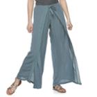 Juniors' Vanilla Star Crochet Soft Wide-leg Pants, Teens, Size: Xl, Light Blue