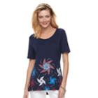 Women's Patriotic Swing Tee, Size: Xl, Brt Blue